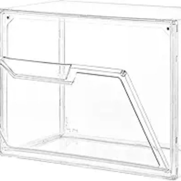 Clear Acrylic Stackable Storage Bin with Lid Handbag Display Case Organizer - Picture 7 of 7